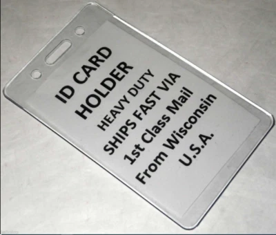 PROOF ID 2 Social Security Card ID Holder Protector Sleeves Clear Soft Medicare