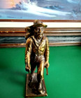 Bronze Mountain Man Sculpture Outdoorsman. Hiker, Forestry, Soudough, Figurine  — photo 3