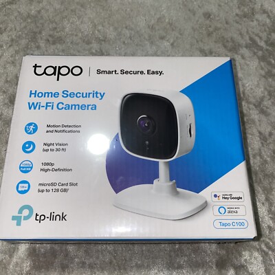TP-Link Tapo C100 Full HD 1080p WiFi Security Camera Works with - Main Image