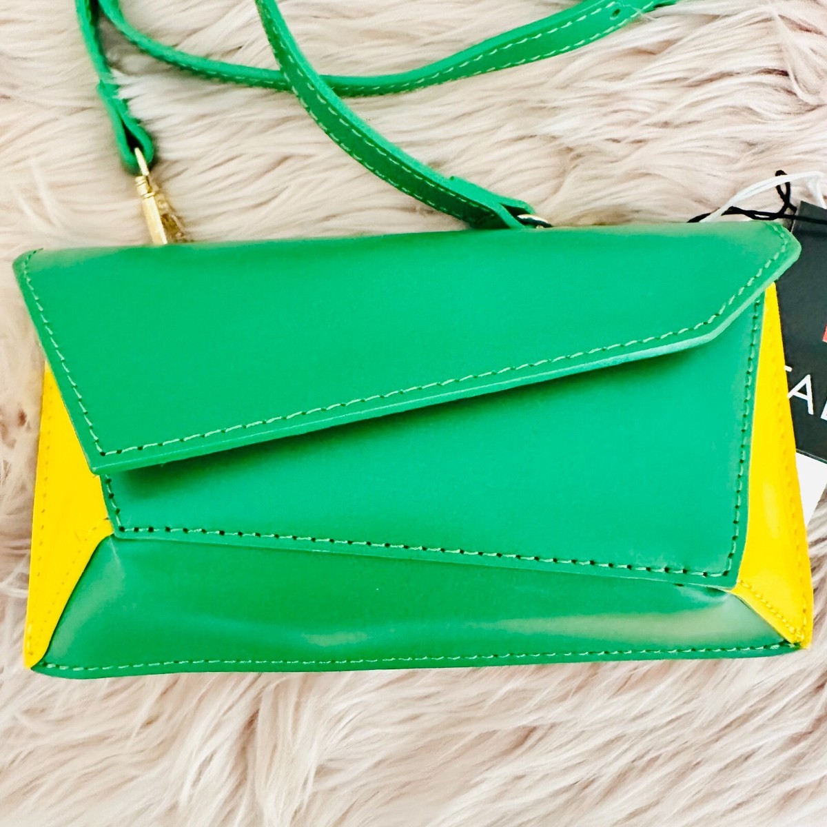 ISADORA GENUINE LEATHER PUZZLE CROSSBODY BAG MADE IN ITALY