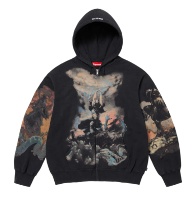 Supreme Frank Frazetta Zip Up Hooded Sweatshirt Size Large Supreme Frank Frazetta Zip Up Hooded Sweatshirt Size Large
