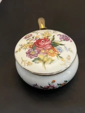 VINTAGE PORCELAIN FLORAL SILENT BUTLER