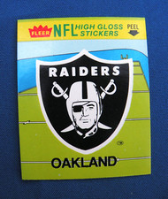 1981 Fleer Football Team Logo Sticker & Schedule Oakland Raiders