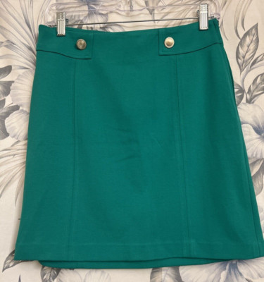Orsay European Women's A-line Kelly Green Stretch Skirt Size 36 (28''x18'') NWT