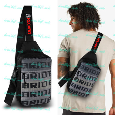 JDM Gradation Crossbody Shoulder Bride Bag With Black Recaro JDM Straps Backpack