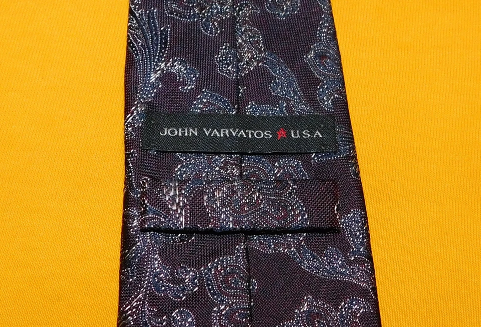 MEN'S JOHN VARVATOS MADE IN U.S.A. BROWN/WHITE FLORAL TIE - TIES - DESIGNER TIES - Image 3 of 4