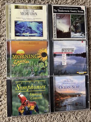 6 Relaxation Cds Nature Sounds Surf Amazon Thunderstorm Stream Sunrise Classics