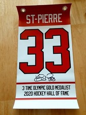 Kim St-Pierre Signed Banner Hockey Hall Of Fame Gold Olympic Team Canada + Coa