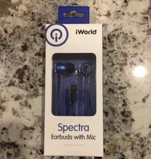 Earbuds wired with mic iWorld box of 6