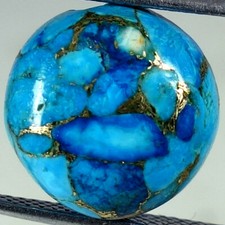 Natural Sky Blue Copper Turquoise Round Cabochon Gemstones 07.00Cts 12x 12x 05mm