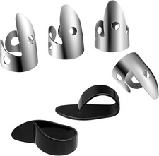 6 Pcs Banjo Finger Picks Set Stainless Steel Adjustable Finger and Thumb Picks f