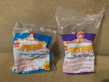 Vintage 1994 Spider-Man McDonalds Happy Meal Toy Marvel Lot Of 2 NIP Sealed