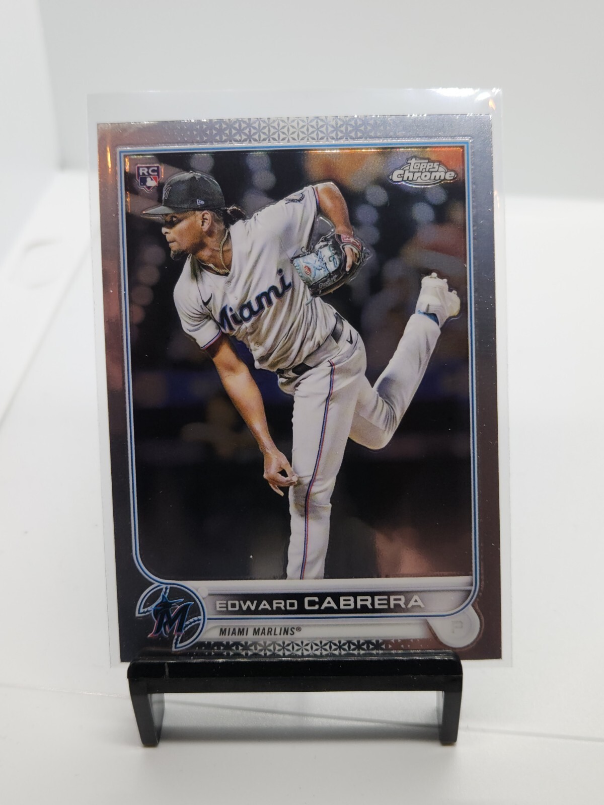 2022 Topps Chrome Edward Cabrera Rookie Miami Marlins #64