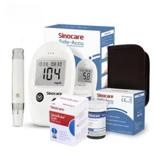 Sinocare Safe Accu Glucometer-Home and Medical Grade Blood Sugar Testing Device