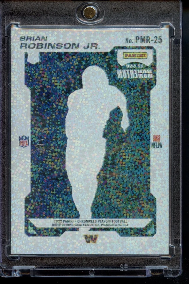 Panini Playoff Momentum Rookies #PMR-25 Brian Robinson Jr. (RC) Sparkle /10 SSP - Image 2 of 2