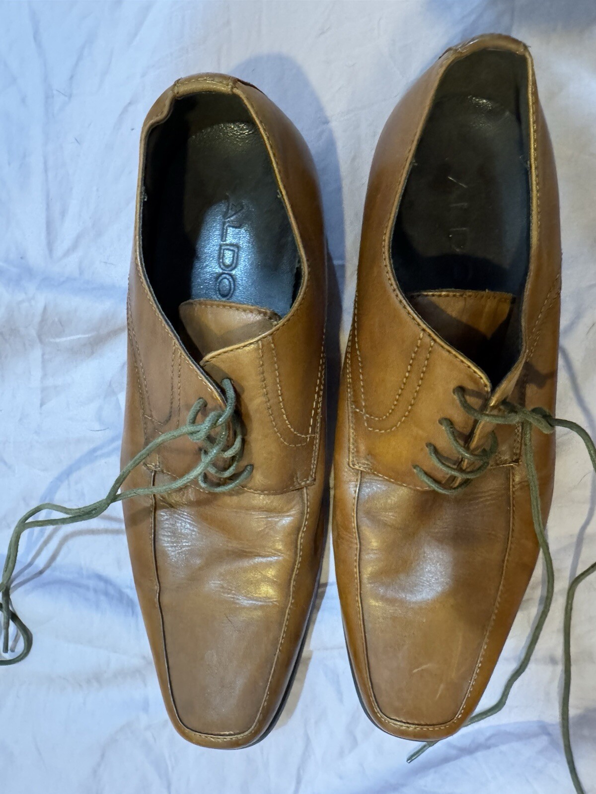 SAOLA Scarpe eleganti Oxford Aldo uomo taglia 10 5 pelle marrone cognac stringate