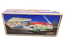 New in Box 1996 HESS EMERGENCY TRUCK White Green In Original Packaging