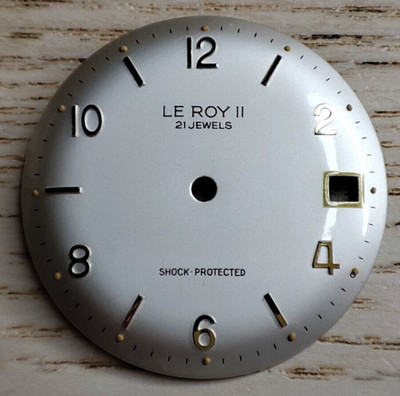 LE ROY II 21 jewels shock protected Watch Dial 29.5 mm lot of 49 dials