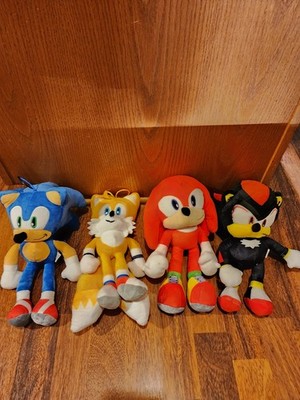 Peluche Sonic Tails Knuckles & Shadow Black Stuffed Animal Plush Lot Of 4
