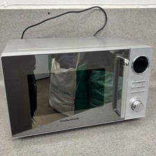 Morphy Richards 800W Microwave Defrost Silver Mirrored Door AM823A2A