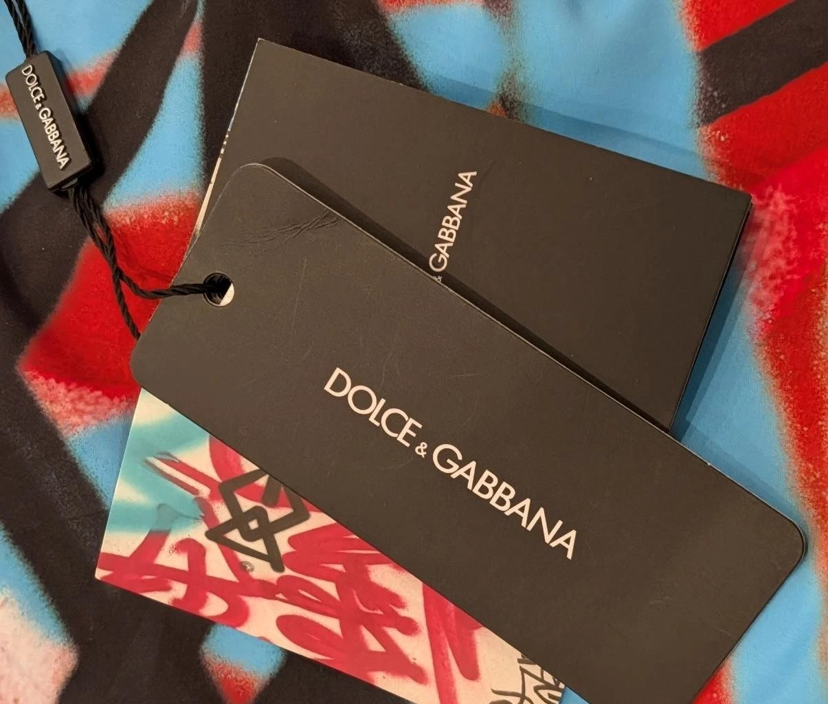 $1695 Mens Dolce Gabbana Allover Graffiti Print Windbreaker Jacket 52 US 42 - product detail image 8