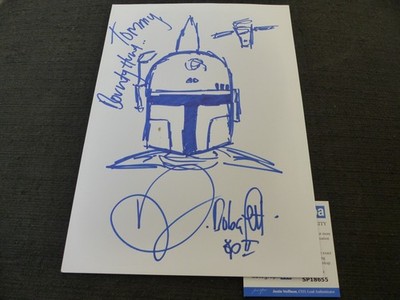DANIEL LOGAN signed Autogramm signiert STAR WARS ZEICHNUNG auf Karteikarte ACOA