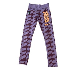 Nike KIDS GIRLS YOUTH PANTS RETRO LEGGINGS MID RISE FULL LENGTH Purple SZ Small