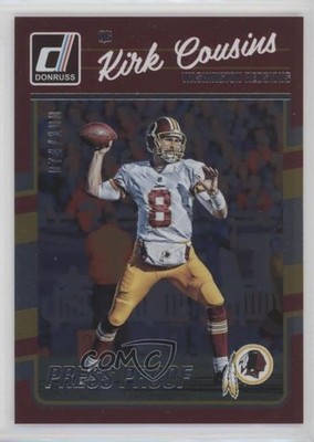 2016 Donruss Press Proof Silver 74/100 Kirk Cousins #292 0ad