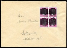 LOKALAUSGABEN D&Ouml;BELN 1945 1bDD DOPPELDRUCK BRIEF(C6696a