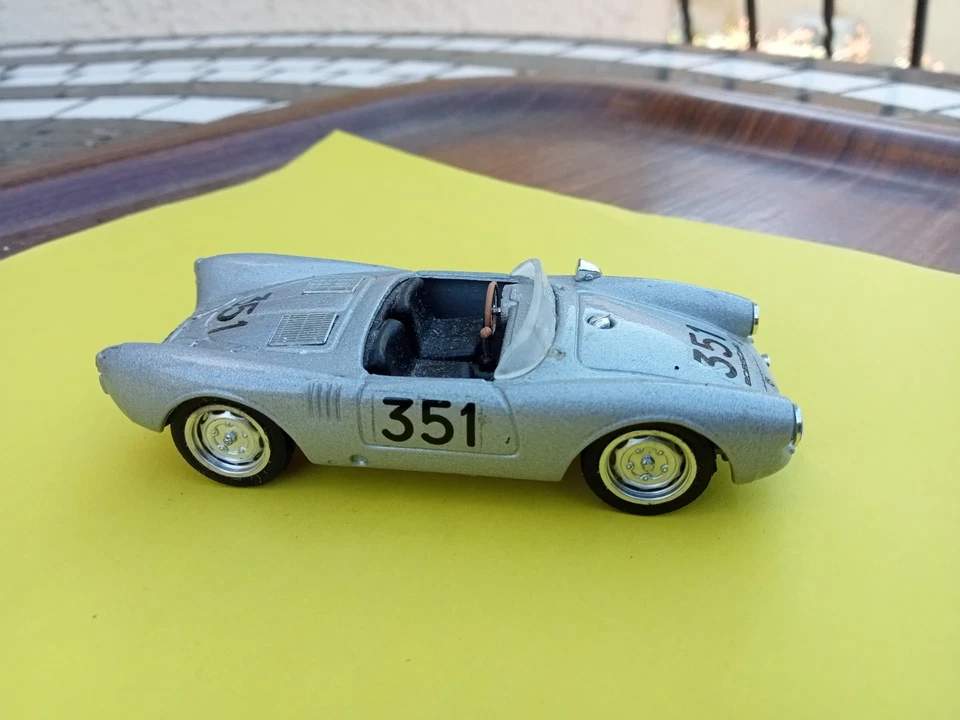 MILLE MILLES 1954 PORSCHE 550 N°351 BRUMM ECH:1/43 MADE IN ITALY SERIE LE MANS - Photo 2/4