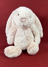 Jellycat London Bashful Bunny Pale Pink Medium 12" Retired RARE HTF PLUSH