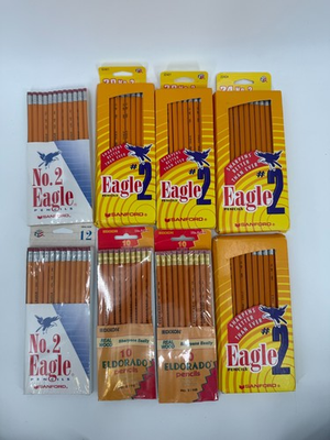 #ad #ad Vintage Mixed Lot Sanford No 2 Eagle Pencils 132 Total Back To School NEW $39.95