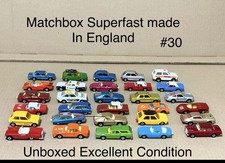 Matchbox Superfast diecast car lot 30 Made in England multicolor unboxed