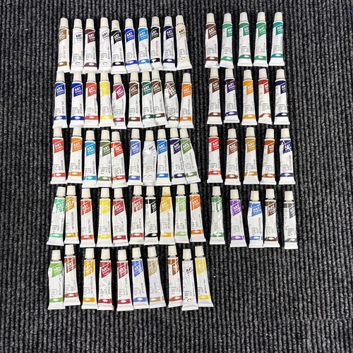 Lot of 70 Oil Acrylic Water Color Paint Tubes 12ml Some Used Art Studio