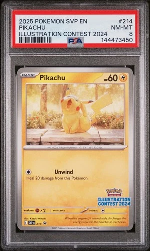 Pikachu Illustration Contest 2024 214 SVP PSA 8 NM-MT 2025
