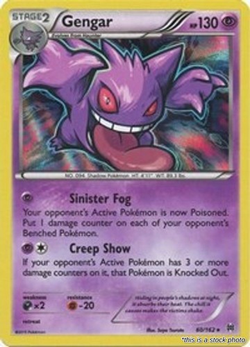 Gengar Holofoil [60/162 - XY - BREAKthrough] Pokemon 201511 Moderately Played