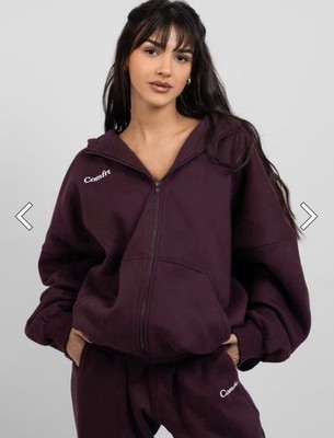 Comfrt Comfort Cloud Zip Up Hoodie Maroon Size XXL 2X Loungewear NWT Fleece