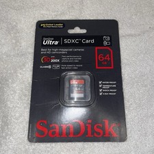 Genuine SanDisk Ultra 64GB SDHC I SD 30 MB/s Memory Card -