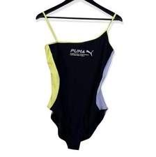 Puma Evide Sleeveless Bodysuit Sz L Neon Athletic Festival Streetwear Futuristic