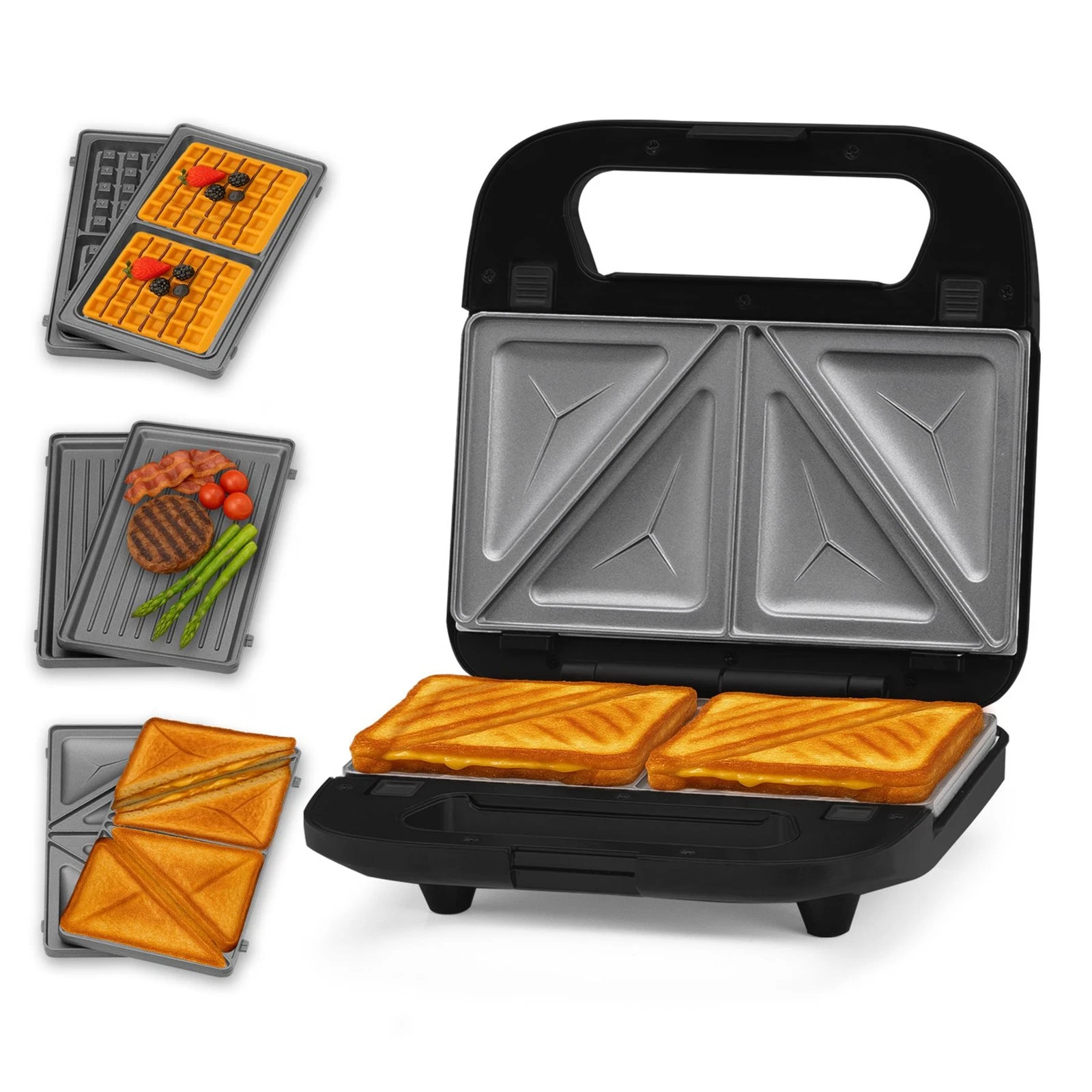 Innoteck Snack Maker Waffle Sandwich Panini Maker 3 in 1 750W
Opens in a new window or tab