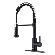 Faucet for Kitchen Sink, Black Kitchen Faucet with Pull Down Sprayer, Modern ...