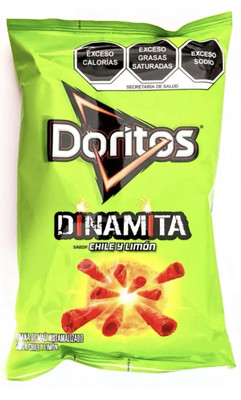 5X DORITOS DINAMITA LIMON Y CHILE - SABRITAS MEXICANAS (5 Paquetes de 50g c/u)