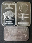 Lot of Three 1oz Silver Bars