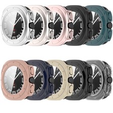 Hard Case for Samsung Galaxy Watch Ultra 47mm PC Tempered Glass Protective Cover