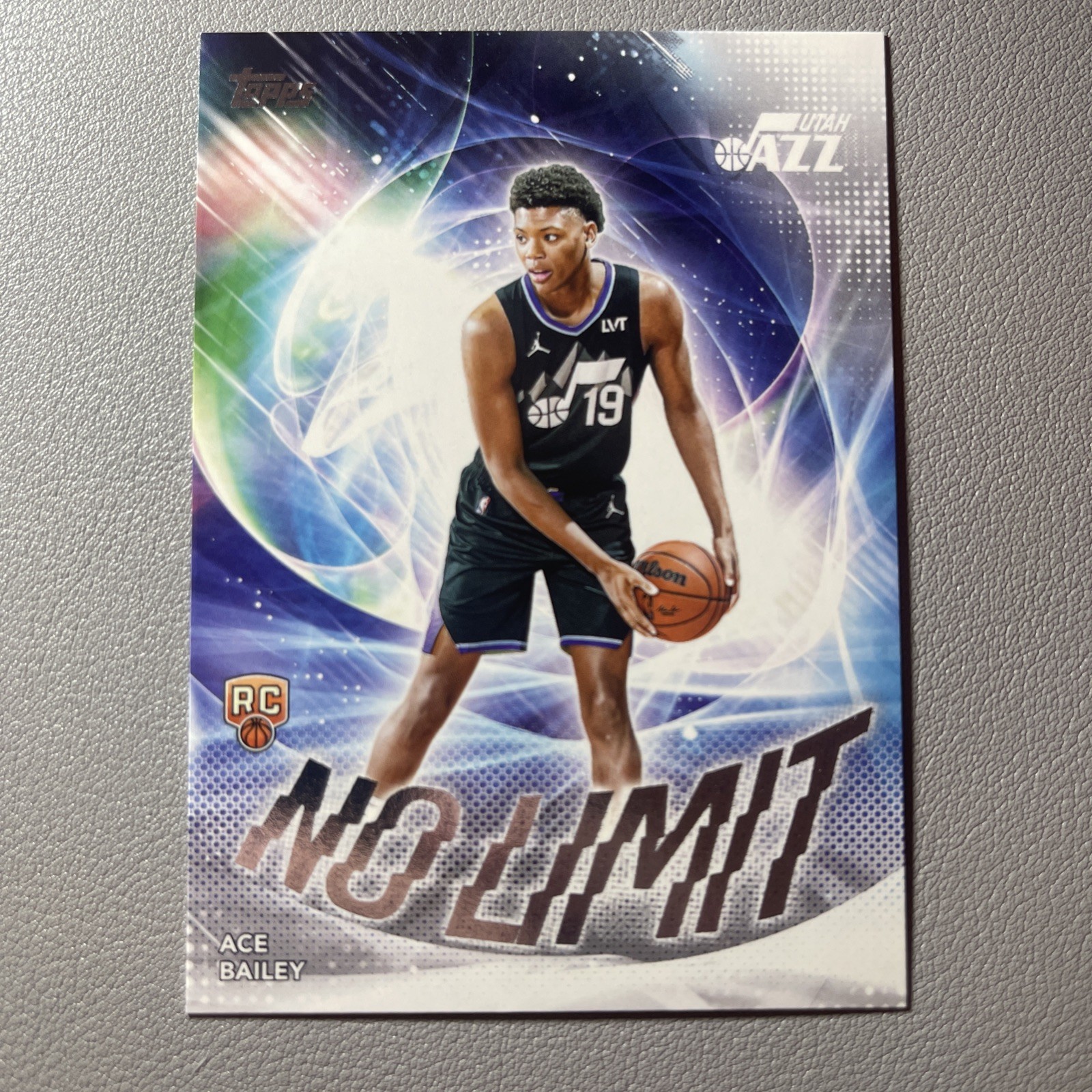 2025-26 Topps- Ace Bailey No Limit Rookie Rainbow Foil Utah Jazz NL-5