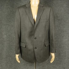 Stafford Sport Coat Mens Size 44r 100 Wool Designer Elbow Patch Lined Jacket