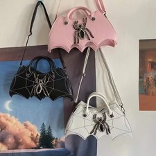 Giant Spider Web Handbag with Bat Wing Design 3 Colors 
