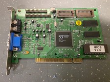Vintage S3 Trio64V+ 86C765 1MB PCI VGA Graphics Card - DOS Gaming / Windows 98