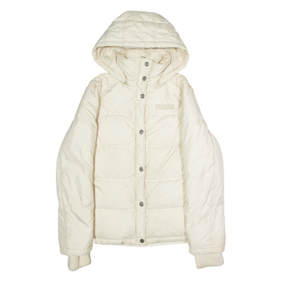 DKNY Damen Steppjacke Creme Kapuze M