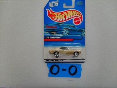 HOT WHEELS CHEVY 70 CHEVELLE 1970 GOLD BLACK STRIPES  # 107 HW 1:64
